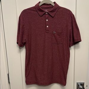 Vineyard Vines Men's Maroon Polo Shirt,  Size S